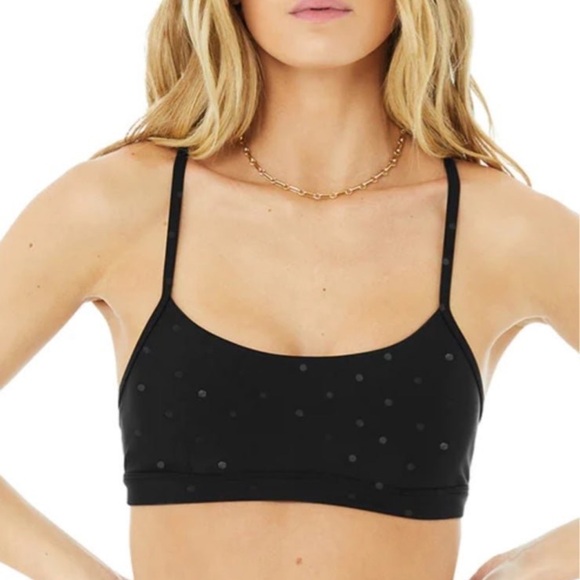Black polka dot workout set from Alo. - Picture 5 of 8